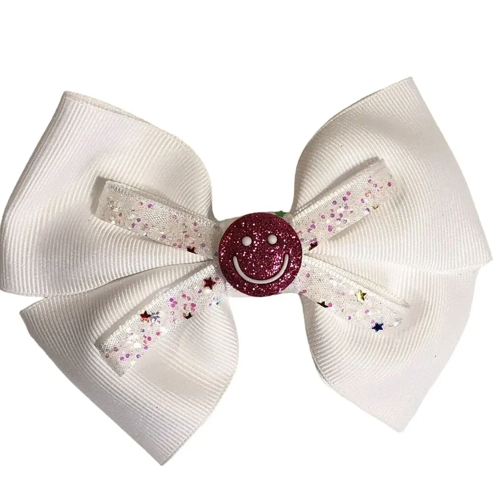 Hair Clip Barrette Lot Ribbon Bow Trendy New Coquette White Teal Glitter Ballet